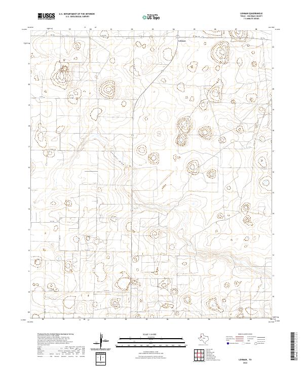US Topo 7.5-minute map for Lehman TX