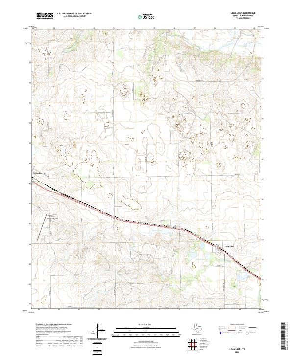 US Topo 7.5-minute map for Lelia Lake TX