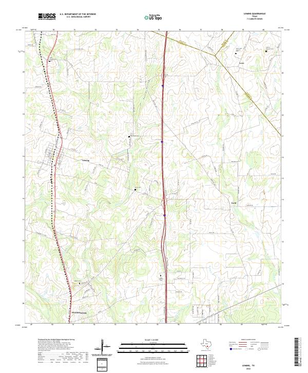US Topo 7.5-minute map for Leming TX