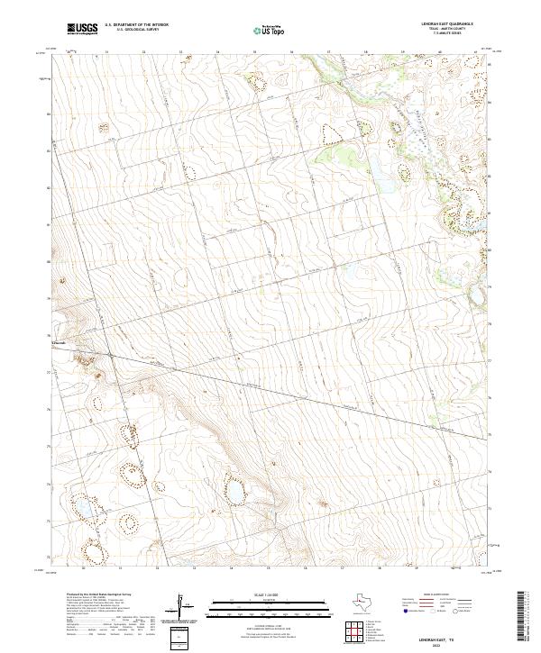 US Topo 7.5-minute map for Lenorah East TX