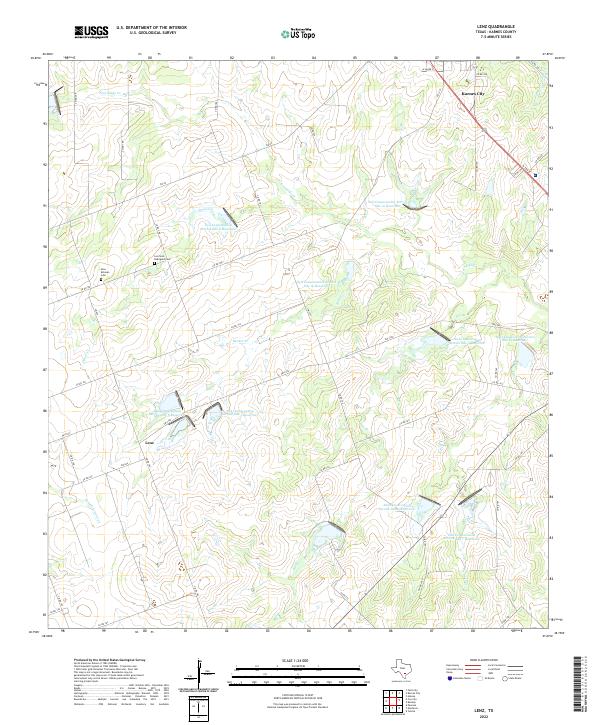 US Topo 7.5-minute map for Lenz TX