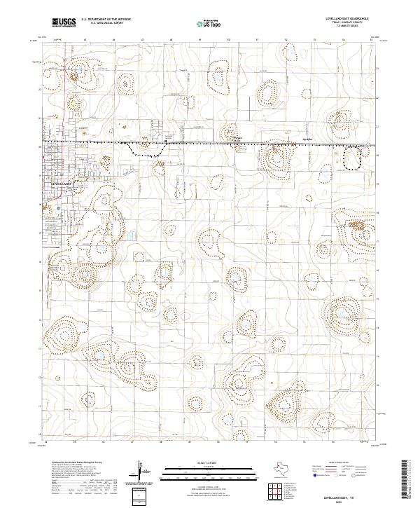 US Topo 7.5-minute map for Levelland East TX