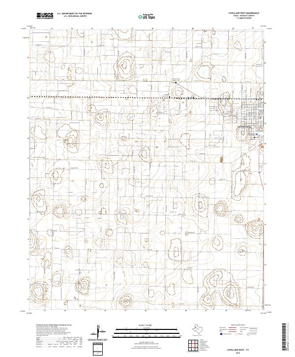 US Topo 7.5-minute map for Levelland West TX