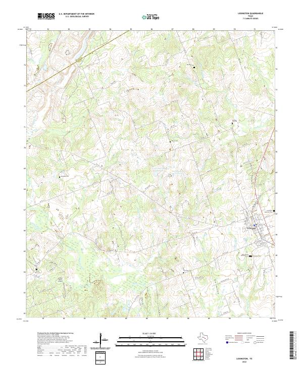 US Topo 7.5-minute map for Lexington TX