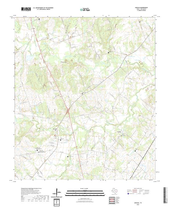 US Topo 7.5-minute map for Lincoln TX