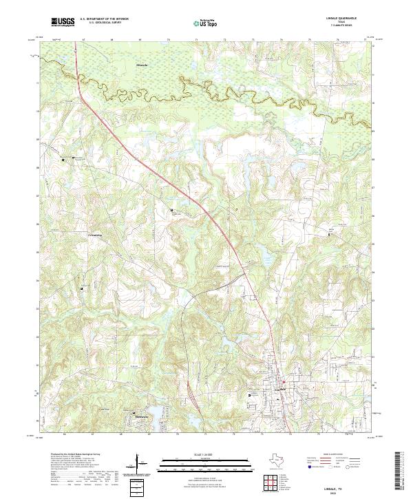 US Topo 7.5-minute map for Lindale TX