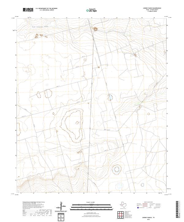 US Topo 7.5-minute map for Lindsey Ranch TX
