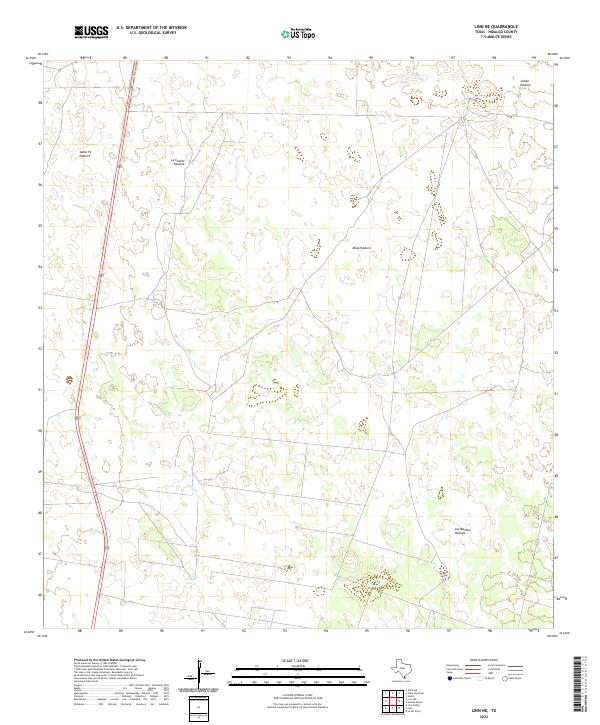 US Topo 7.5-minute map for Linn NE TX