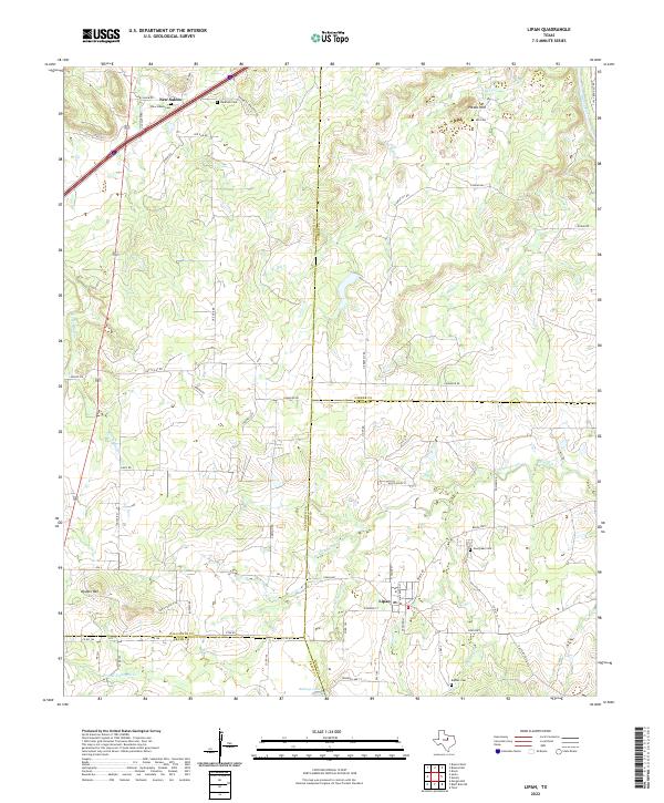 US Topo 7.5-minute map for Lipan TX