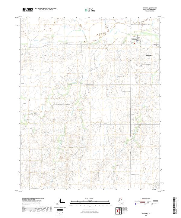 US Topo 7.5-minute map for Lipscomb TX