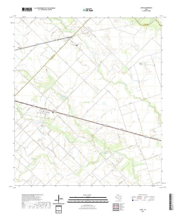 US Topo 7.5-minute map for Lissie TX