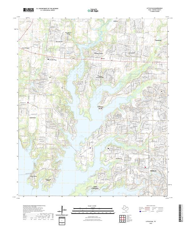 US Topo 7.5-minute map for Little Elm TX