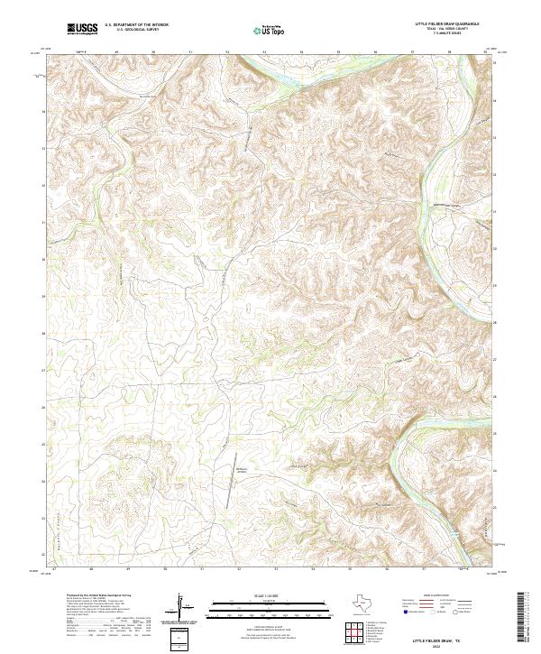 US Topo 7.5-minute map for Little Fielder Draw TX