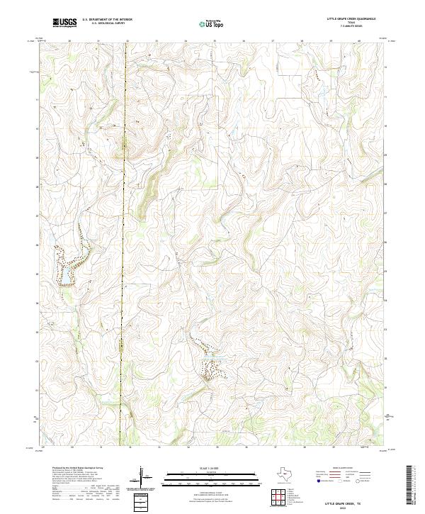 US Topo 7.5-minute map for Little Grape Creek TX
