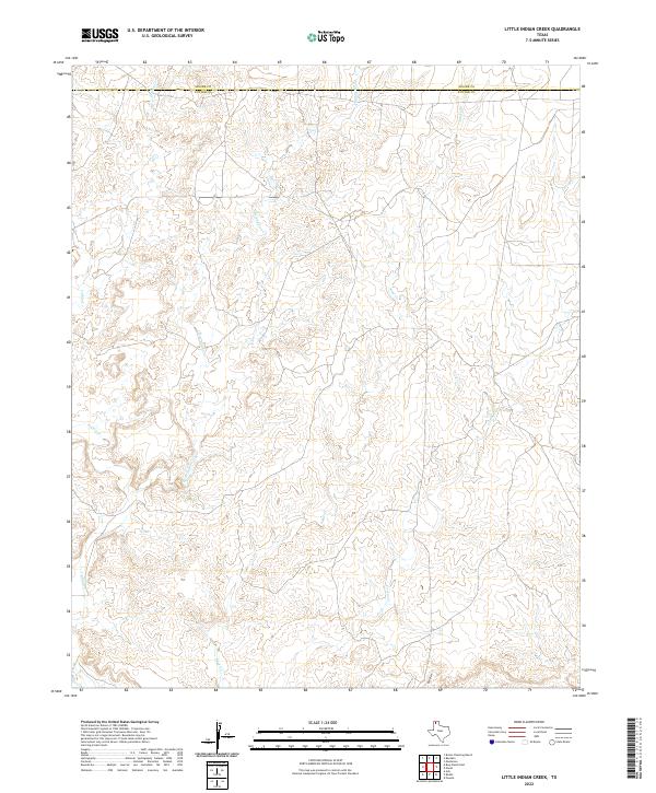 US Topo 7.5-minute map for Little Indian Creek TX