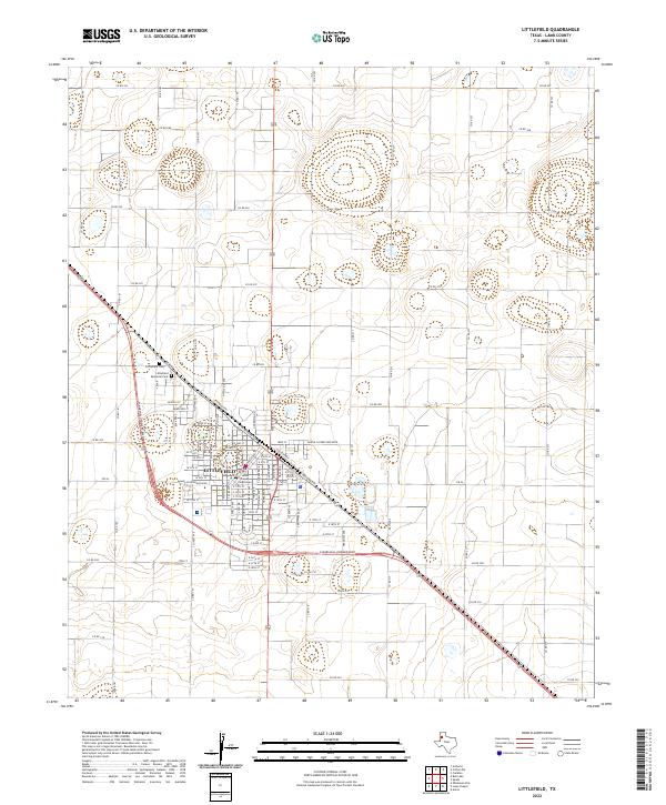 US Topo 7.5-minute map for Littlefield TX