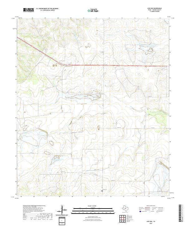US Topo 7.5-minute map for Live Oak TX