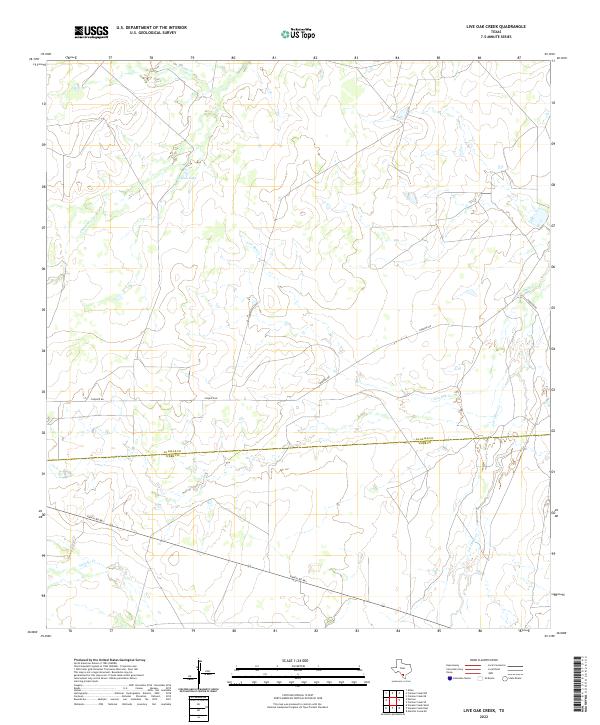 US Topo 7.5-minute map for Live Oak Creek TX