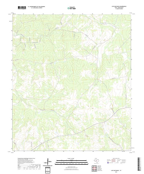 US Topo 7.5-minute map for Live Oak Ranch TX