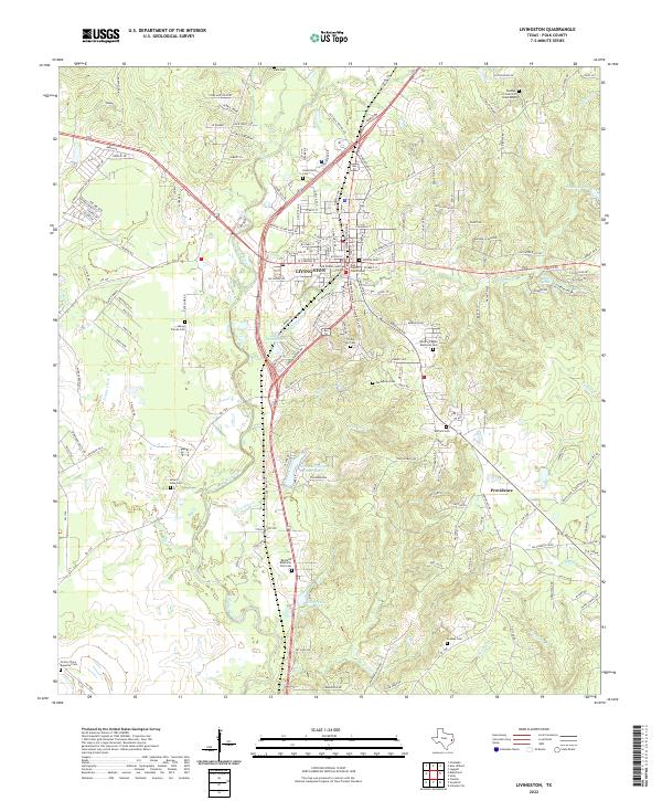US Topo 7.5-minute map for Livingston TX