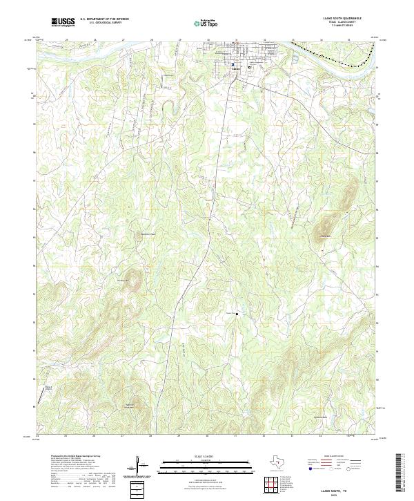 US Topo 7.5-minute map for Llano South TX
