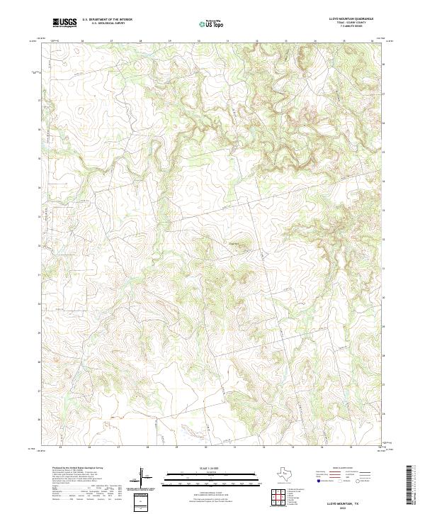 US Topo 7.5-minute map for Lloyd Mountain TX