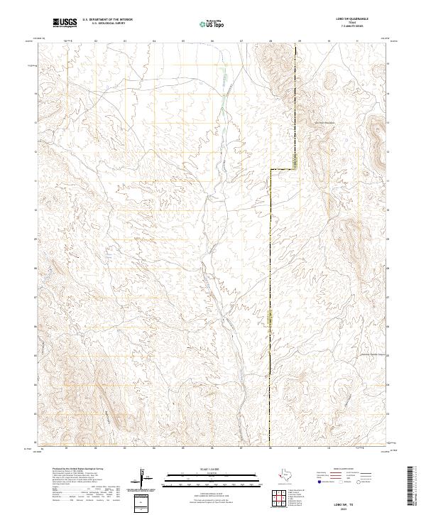 US Topo 7.5-minute map for Lobo SW TX