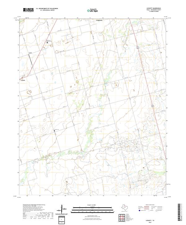 US Topo 7.5-minute map for Lockett TX
