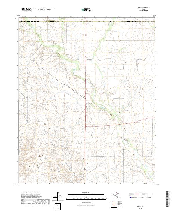 US Topo 7.5-minute map for Loco TX