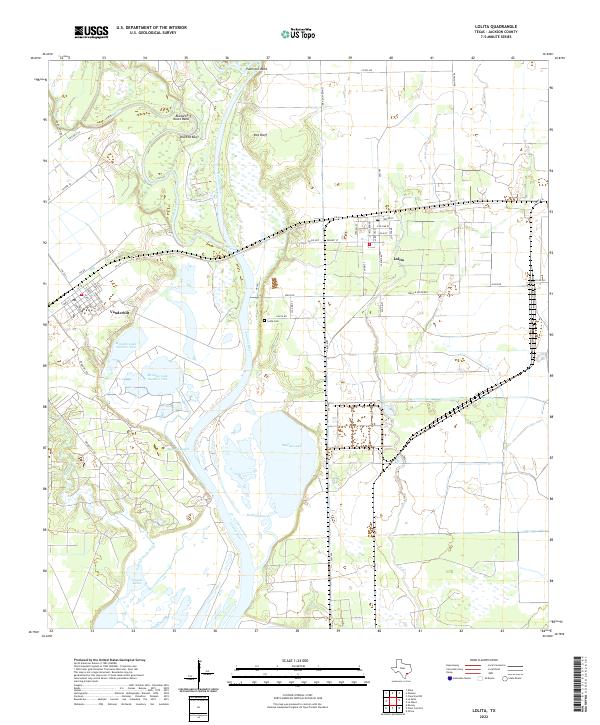 US Topo 7.5-minute map for Lolita TX
