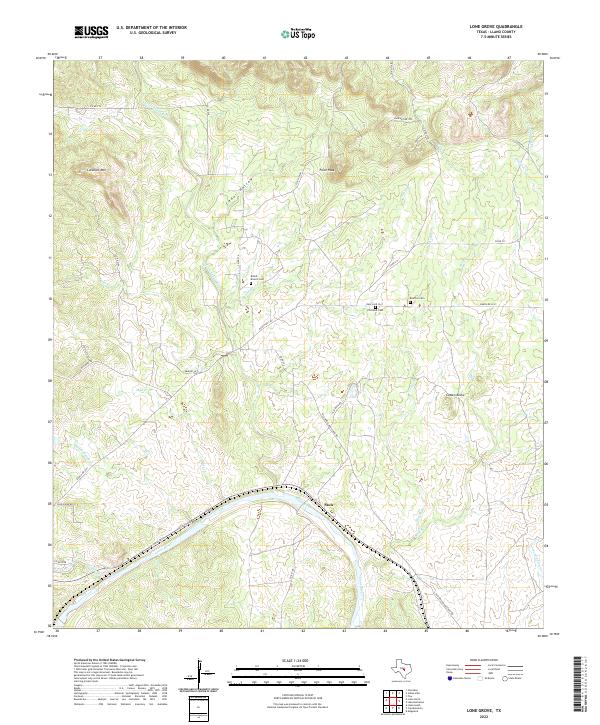 US Topo 7.5-minute map for Lone Grove TX