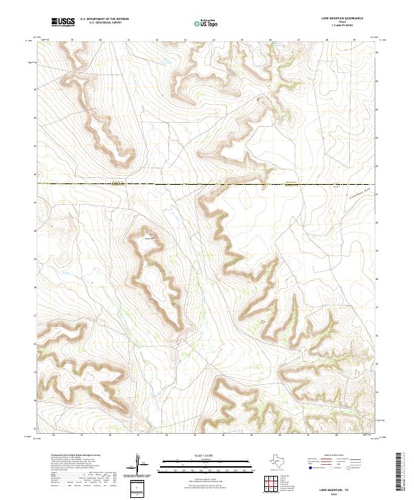 US Topo 7.5-minute map for Lone Mountain TX