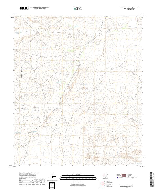 US Topo 7.5-minute map for Loneman Mountain TX