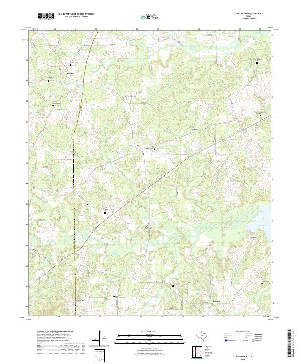 US Topo 7.5-minute map for Long Branch TX