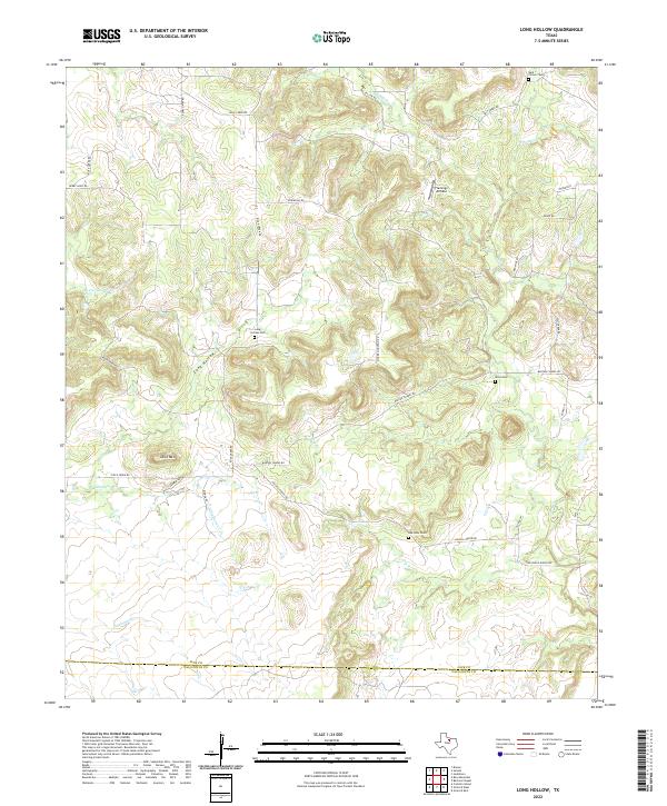 US Topo 7.5-minute map for Long Hollow TX