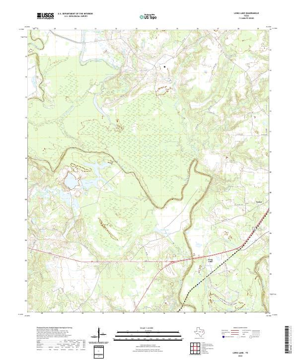 US Topo 7.5-minute map for Long Lake TX
