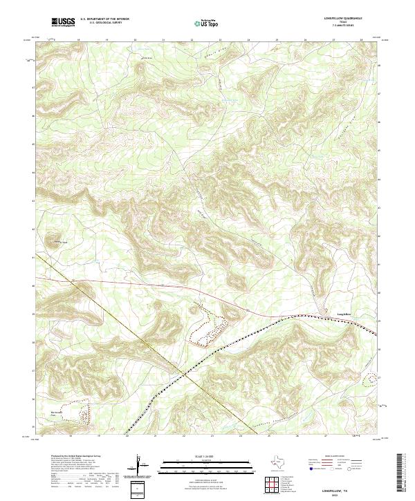 US Topo 7.5-minute map for Longfellow TX