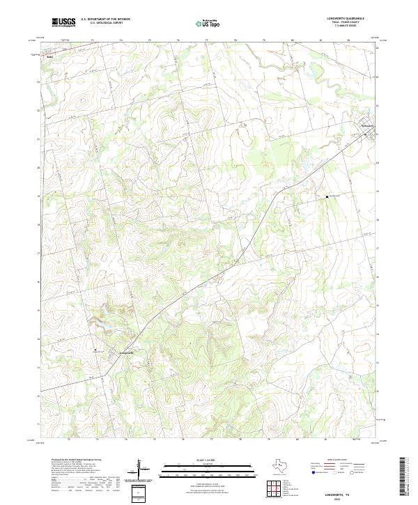 US Topo 7.5-minute map for Longworth TX