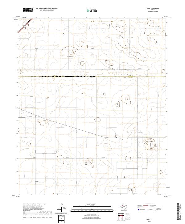 US Topo 7.5-minute map for Loop TX