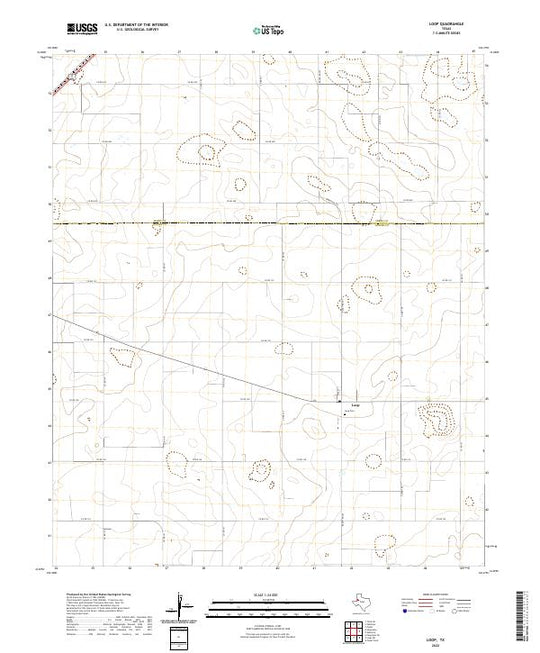 US Topo 7.5-minute map for Loop TX – American Map Store