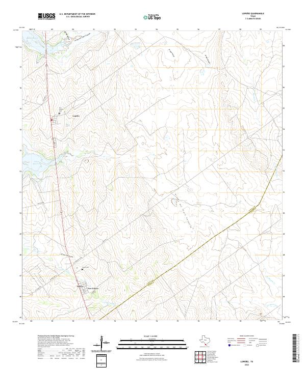 US Topo 7.5-minute map for Lopeno TX