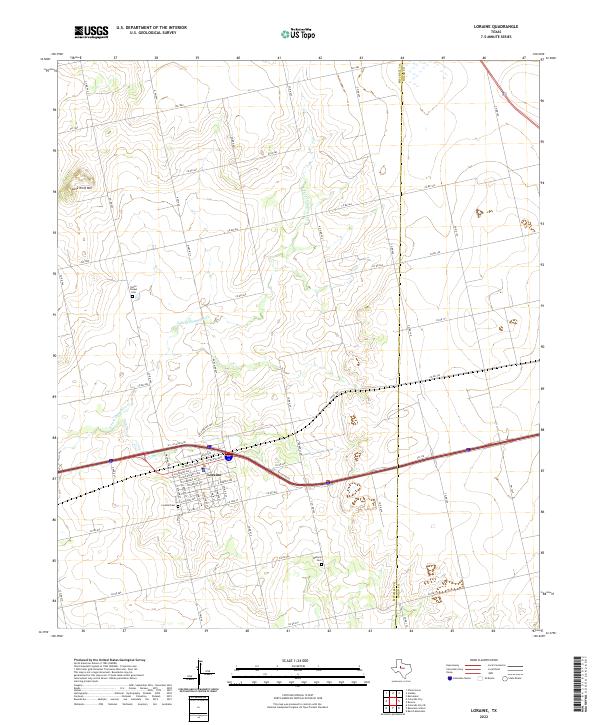 US Topo 7.5-minute map for Loraine TX