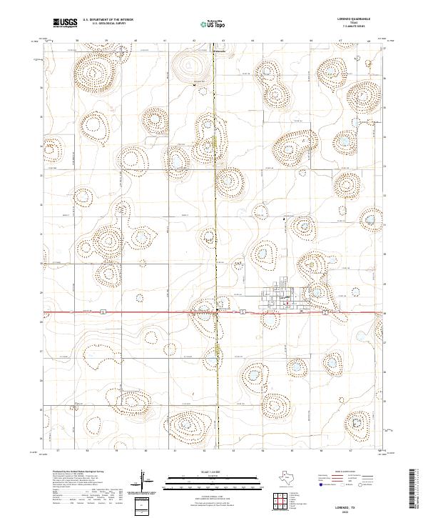 US Topo 7.5-minute map for Lorenzo TX