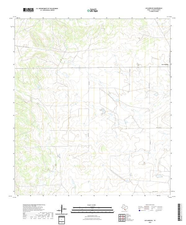 US Topo 7.5-minute map for Los Angeles TX