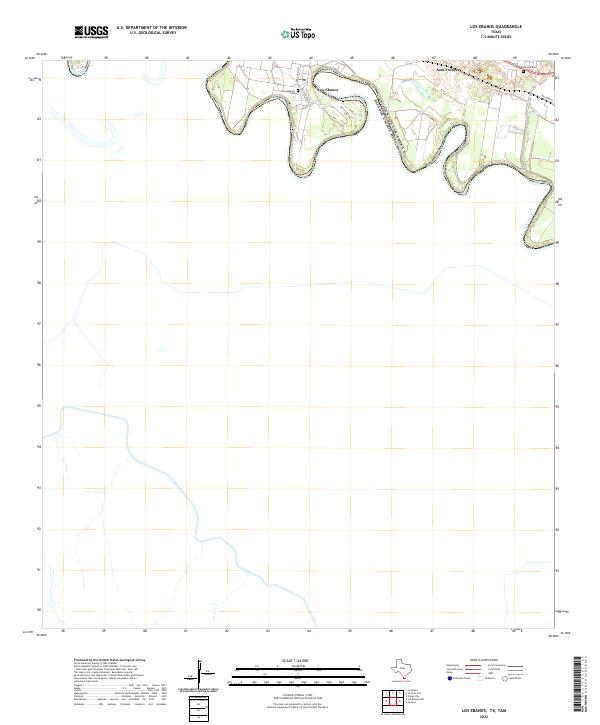 US Topo 7.5-minute map for Los Ebanos TXTAM