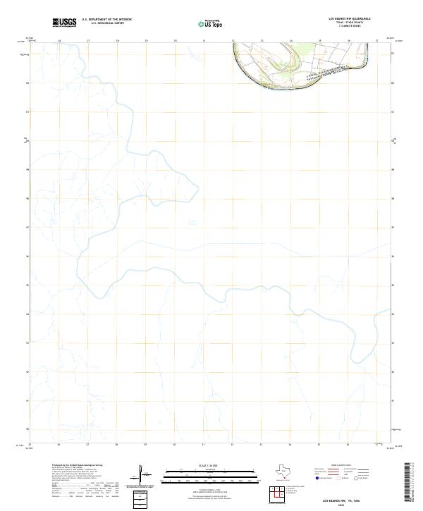 US Topo 7.5-minute map for Los Ebanos NW TXTAM