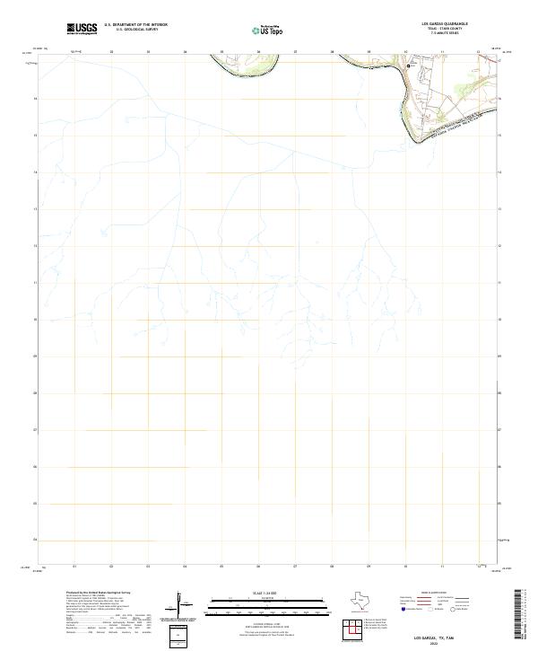 US Topo 7.5-minute map for Los Garzas TXTAM