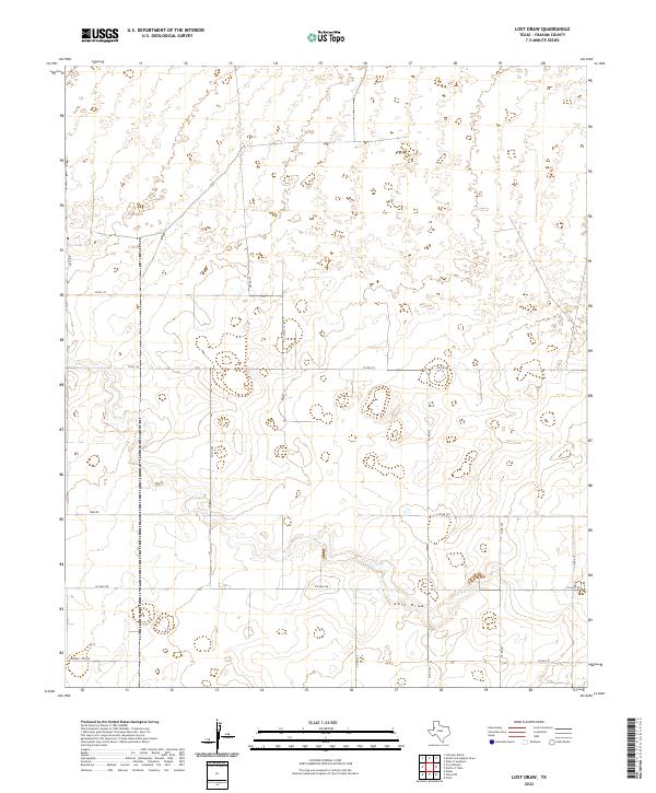 US Topo 7.5-minute map for Lost Draw TX