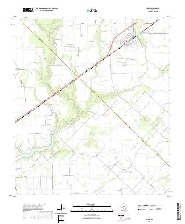 US Topo 7.5-minute map for Louise TX