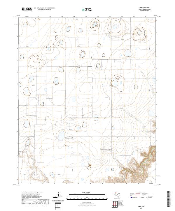 US Topo 7.5-minute map for Love TX